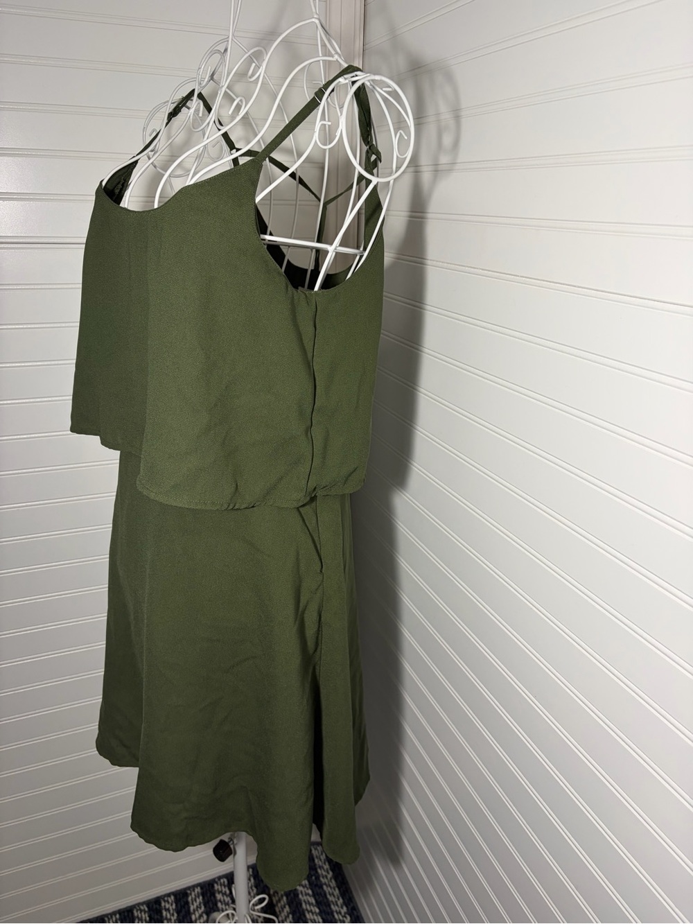 Abercrombie & Fitch Olive Green Top with Pink Tag - Picture 6 of 9